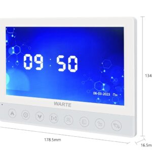 WARTE-DM7-02M PAL alb (QUARTET PAL) videointerfon 7" cu înregistrare la detecția mișcării