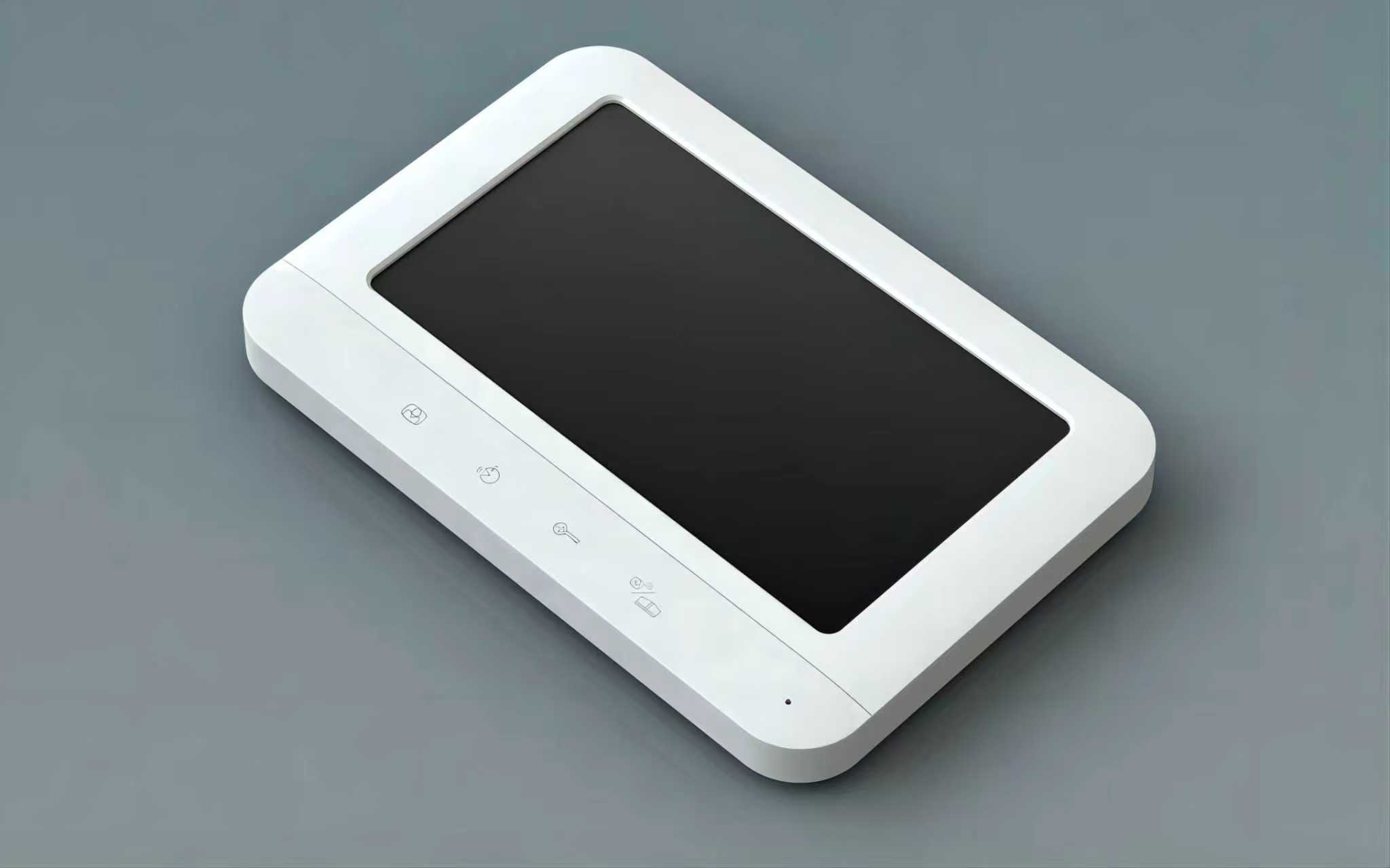 WARTE-07-08 alb/cupru PAL – set format din monitor 7” și panou de apel cu 600 TVL, unghi de vizualizare de 90° și sistem de control acces.