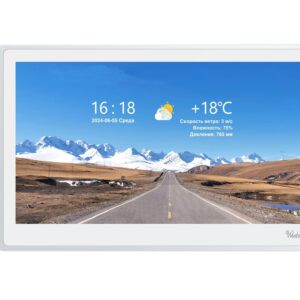 WARTE-iDM16-01M alb – Videointerfon cu ecran tactil de 16" (format pătrat), suport IP/AHD/CVBS, cu înregistrare la detecția mișcării și aplicație mobilă